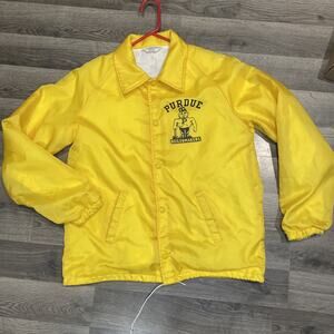 Vintage Sears Purdue Pete Satin Windbreaker Jacket Boilermakers Men’s Medium